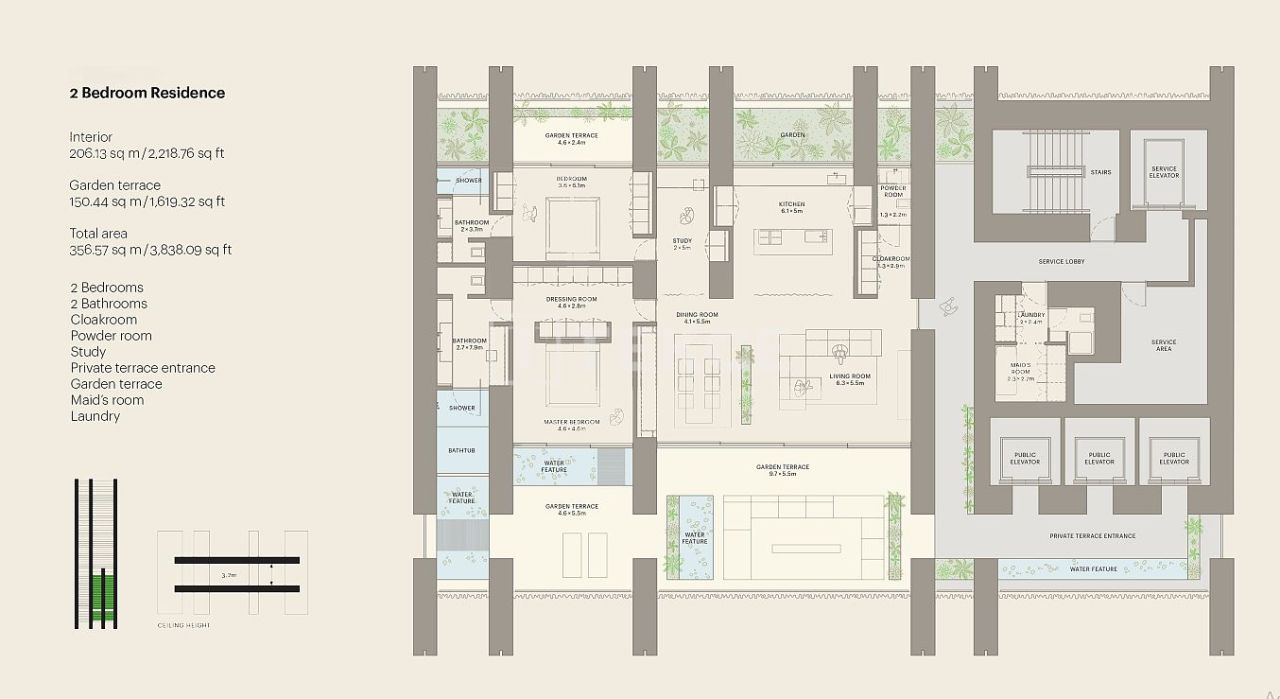 Апартаменты Бизнес-Бэй, ОАЭ, 990 м² - фото 18