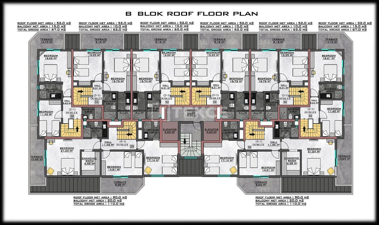 Апартаменты в Алании, Турция, 81 м² - фото 19