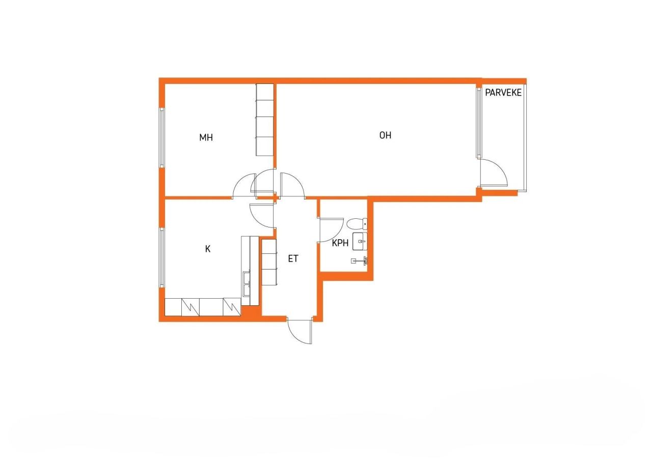 Квартира в Котке, Финляндия, 59 м² - фото 2