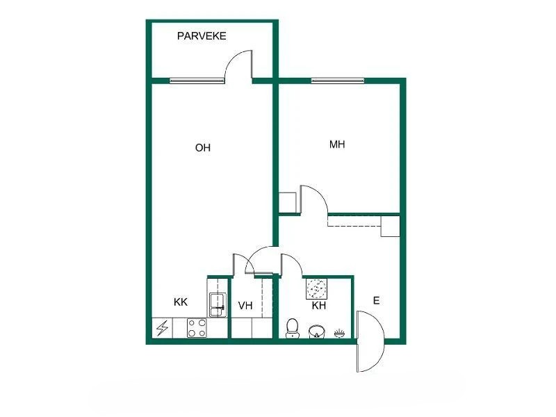 Квартира в Котке, Финляндия, 48 м² - фото 2