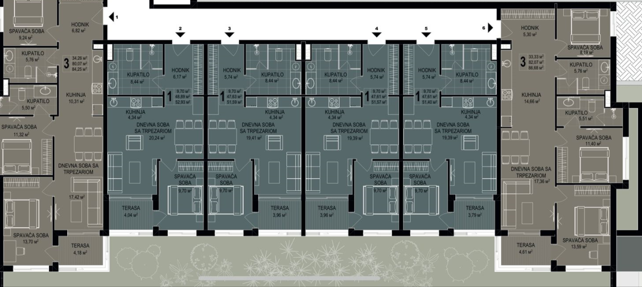 Квартира в Будве, Черногория, 85 м² - фото 9