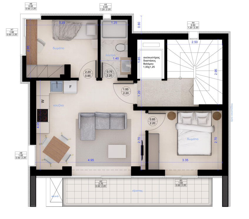 Квартира в Салониках, Греция, 69 м² - фото 6