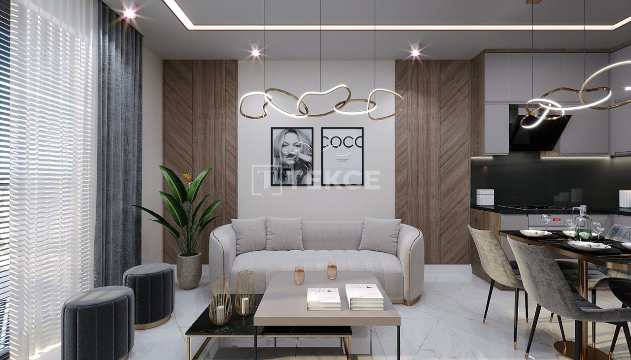 Апартаменты в Алании, Турция, 55 м² - фото 11