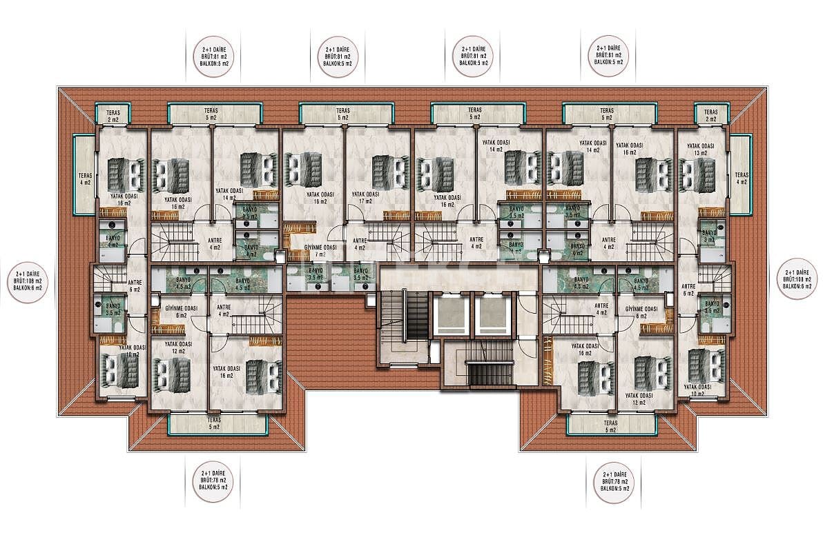 Пентхаус в Алании, Турция, 108 м² - фото 17