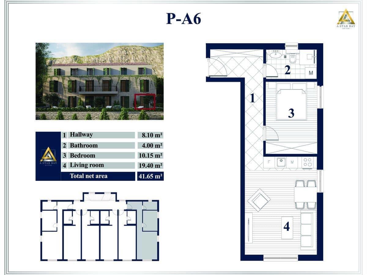 Квартира в Которе, Черногория, 55 м² - фото 10