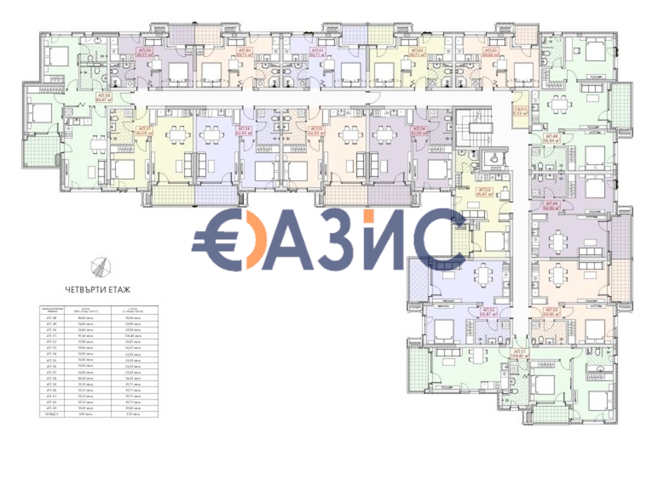 Апартаменты в Несебре, Болгария, 60.9 м² - фото 18