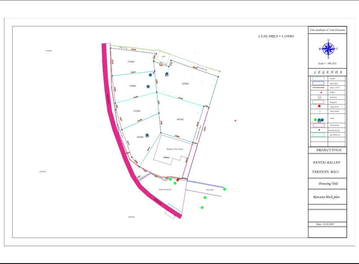 Земля в Табанане, Индонезия, 3.21 сот. - фото 1