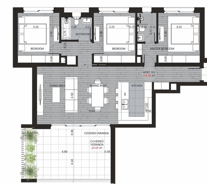 Пентхаус в Лимасоле, Кипр, 93 м² - фото 16