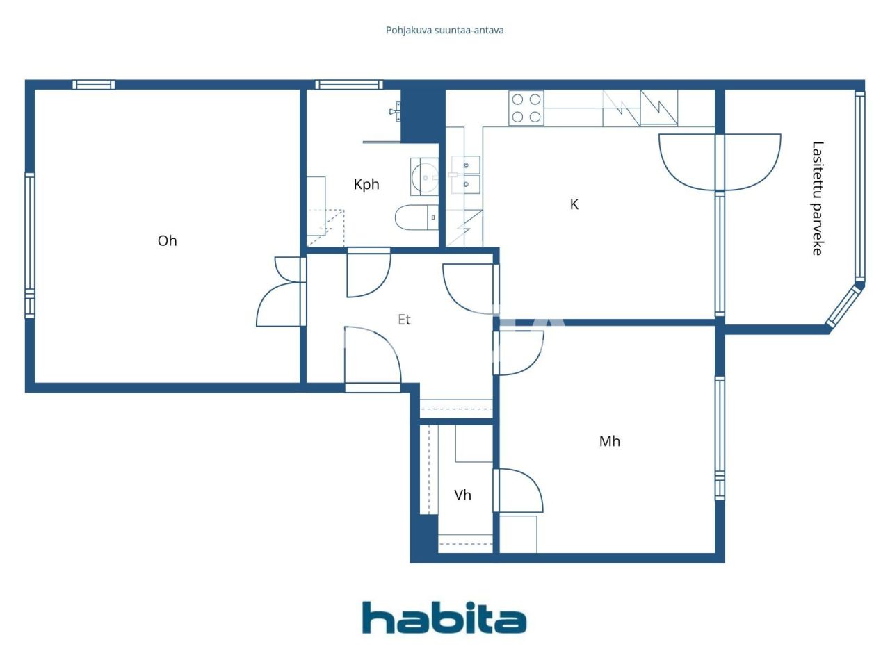 Апартаменты в Хельсинки, Финляндия, 62.5 м² - фото 2