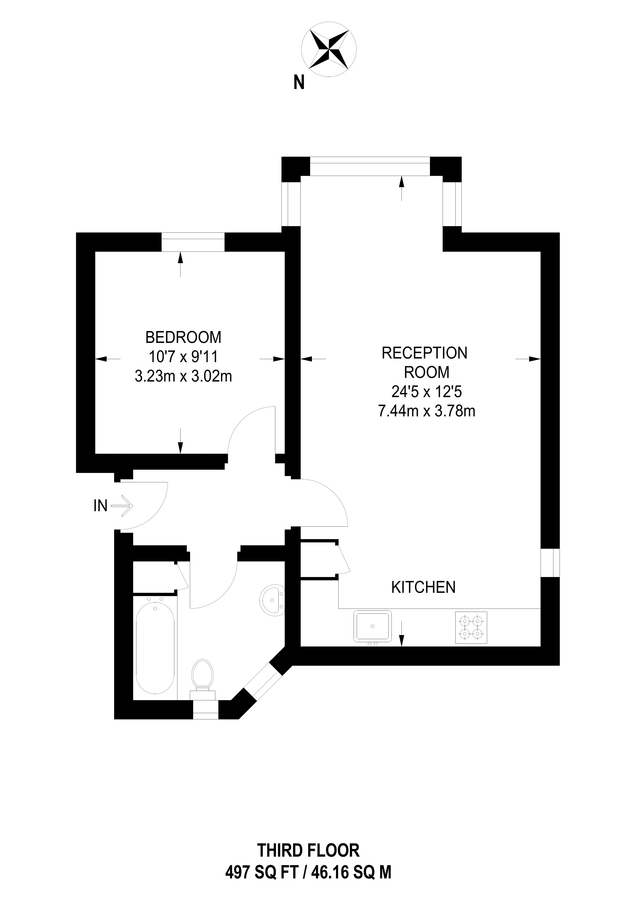 Квартира в Лондоне, Великобритания, 46 м² - фото 7