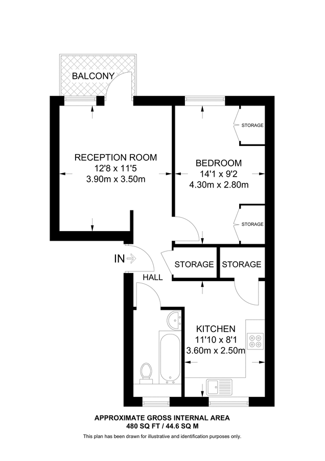 Квартира в Лондоне, Великобритания, 45 м² - фото 8
