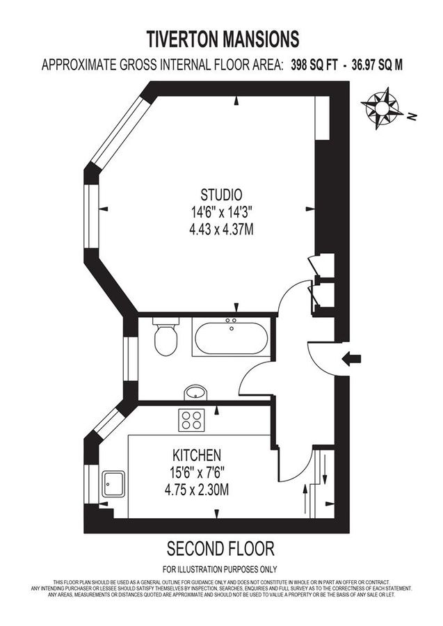 Квартира в Лондоне, Великобритания, 37 м² - фото 9