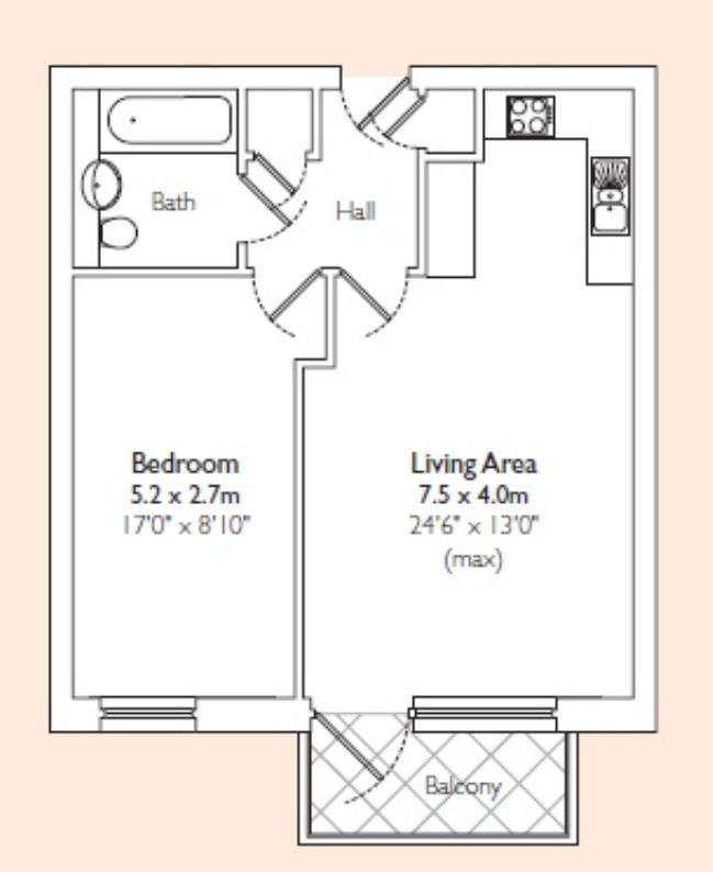 Квартира в Лондоне, Великобритания, 47 м² - фото 9