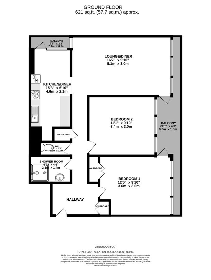 Квартира в Лондоне, Великобритания, 58 м² - фото 10