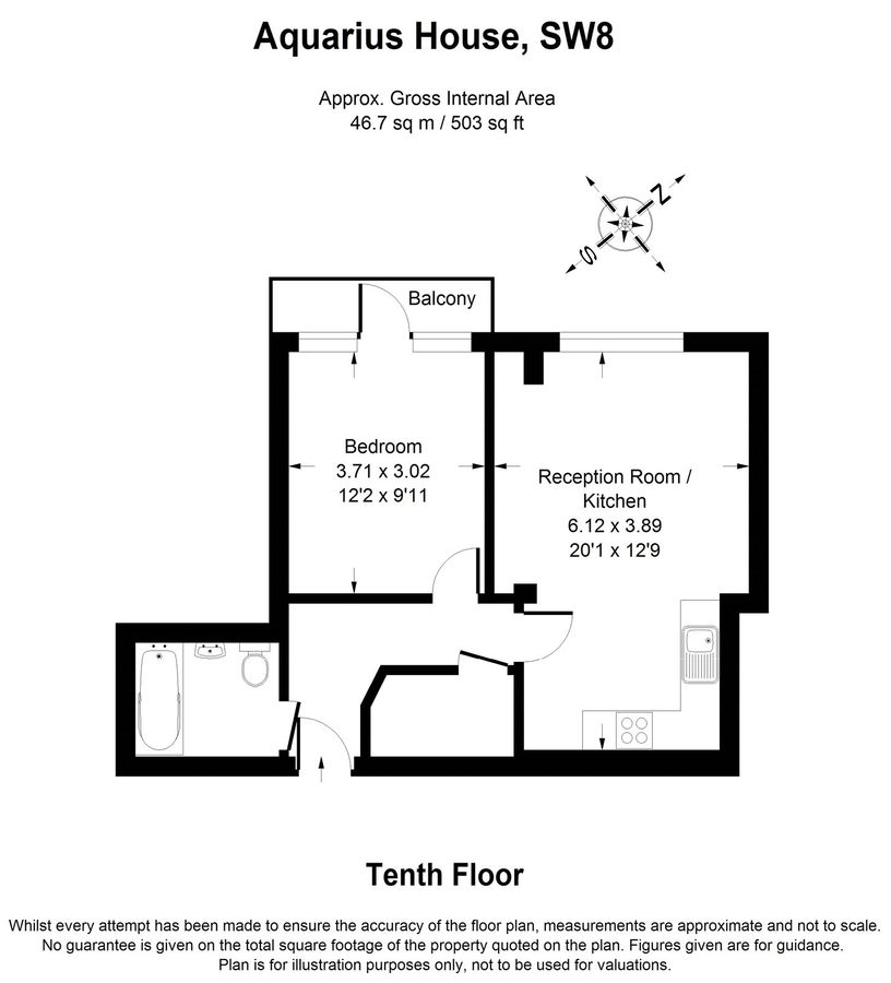 Квартира в Лондоне, Великобритания, 47 м² - фото 11