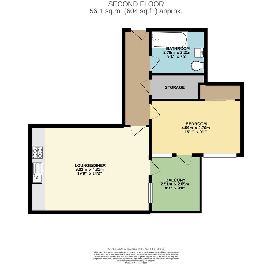 Квартира в Лондоне, Великобритания, 56 м² - фото 11