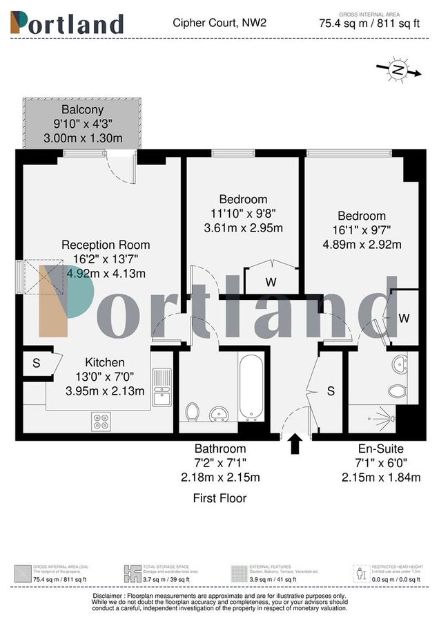 Квартира в Лондоне, Великобритания, 75 м² - фото 11