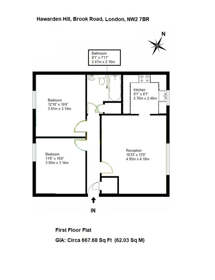Квартира в Лондоне, Великобритания, 62 м² - фото 12