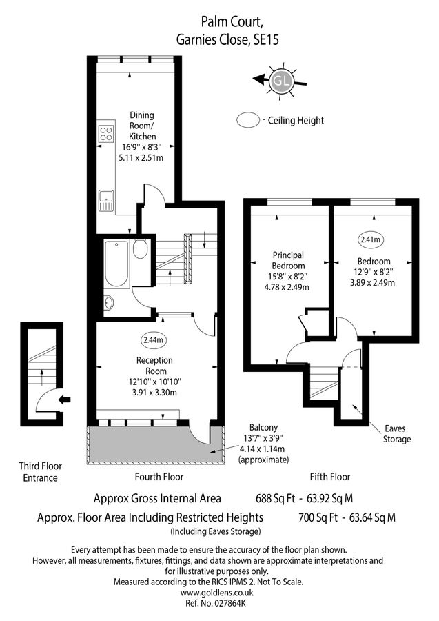 Квартира в Лондоне, Великобритания, 64 м² - фото 12