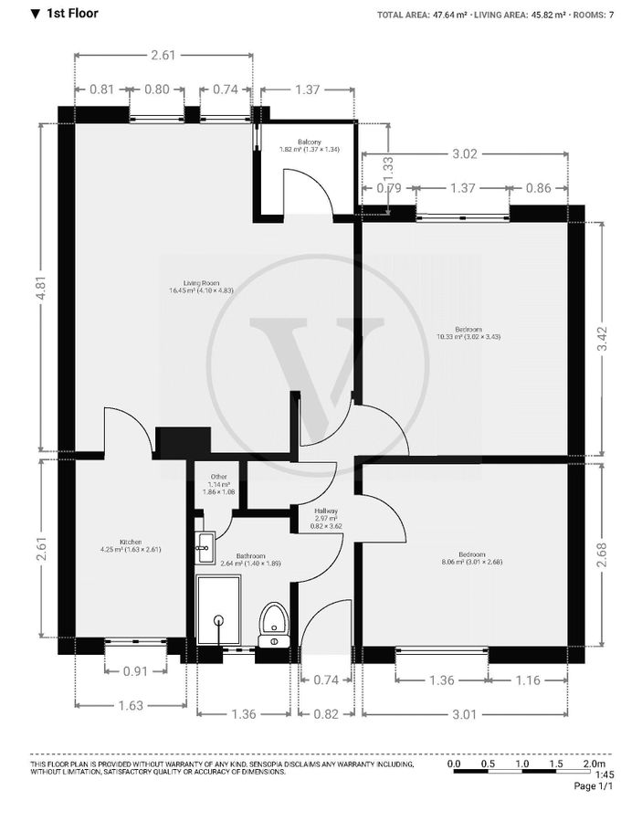 Квартира в Лондоне, Великобритания, 48 м² - фото 12