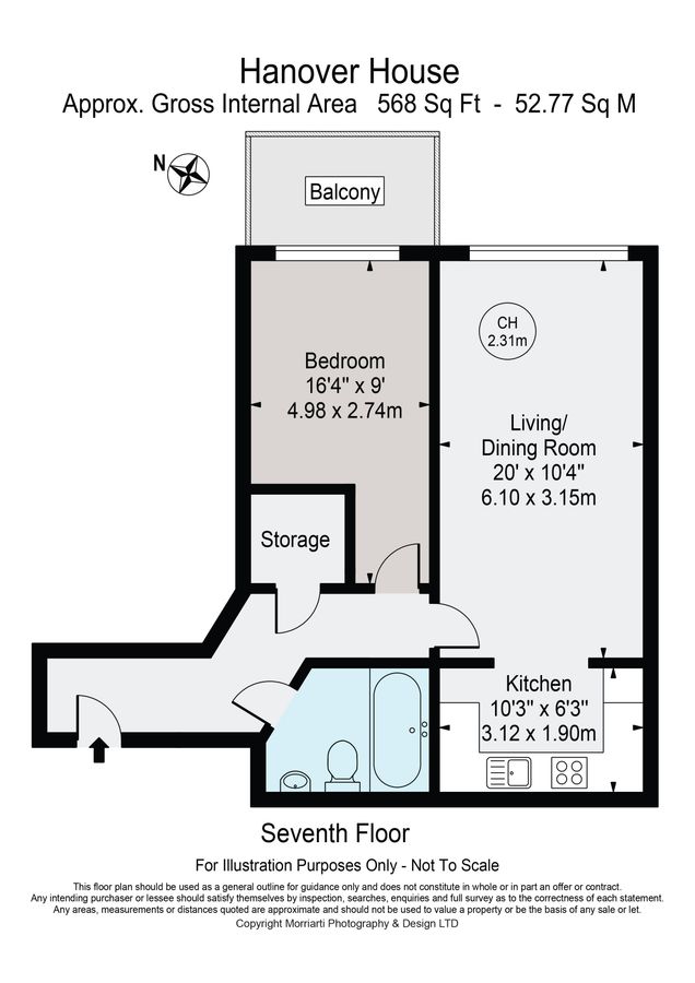 Квартира в Лондоне, Великобритания, 53 м² - фото 12