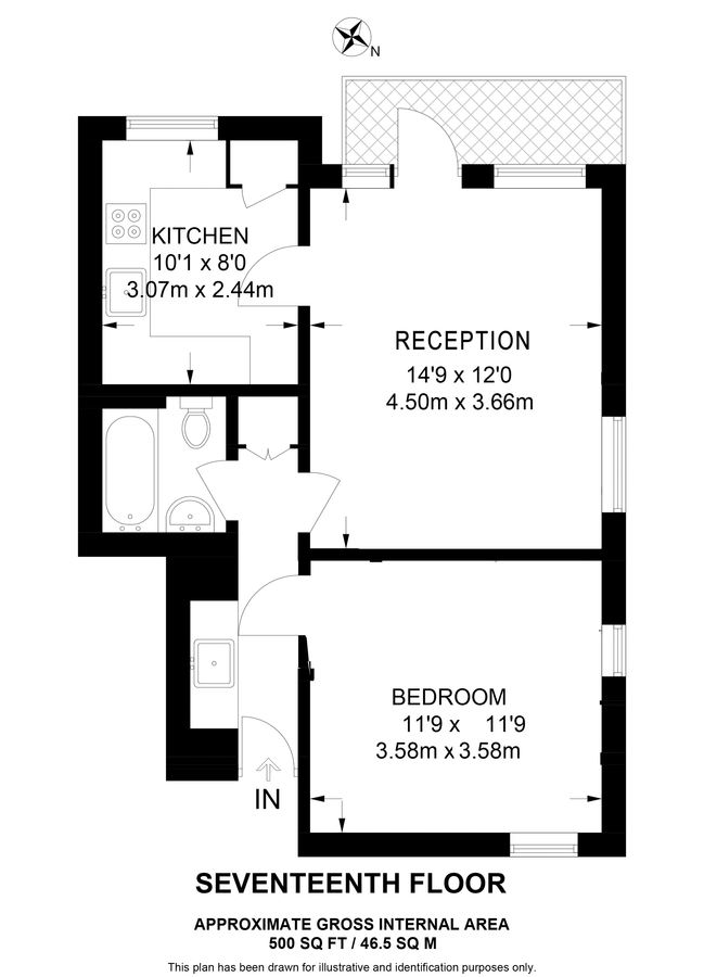 Квартира в Лондоне, Великобритания, 47 м² - фото 12