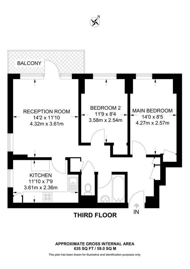 Квартира в Лондоне, Великобритания, 59 м² - фото 12