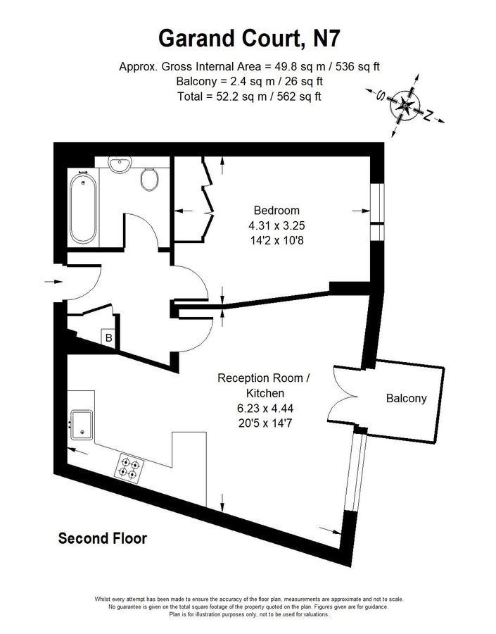 Квартира в Лондоне, Великобритания, 52 м² - фото 13