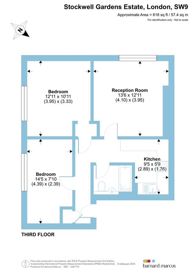 Квартира в Лондоне, Великобритания, 57 м² - фото 13