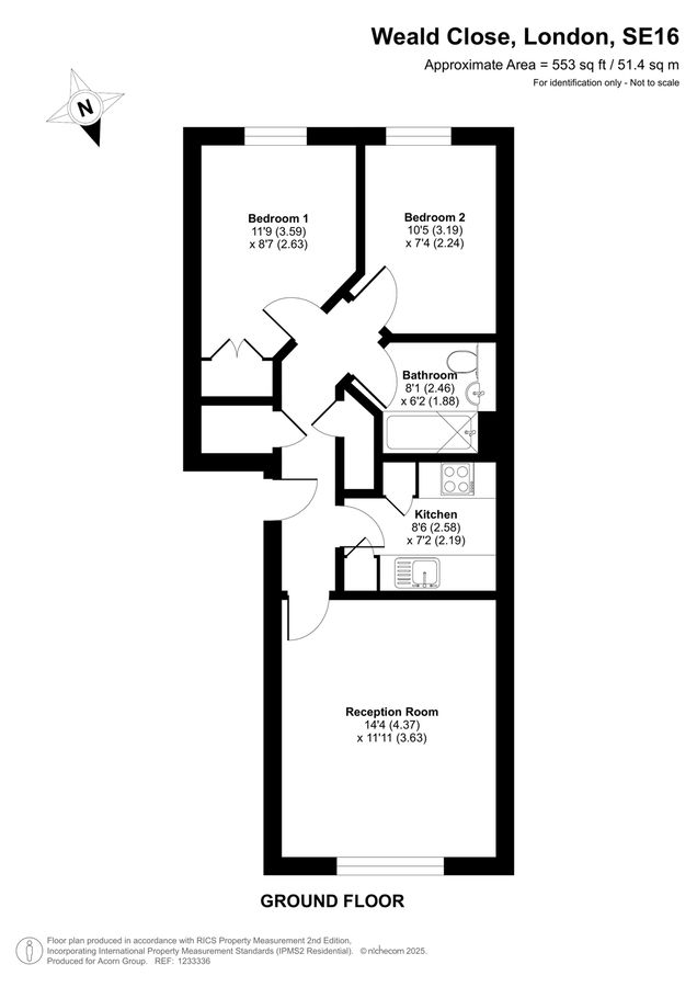 Квартира в Лондоне, Великобритания, 51 м² - фото 13