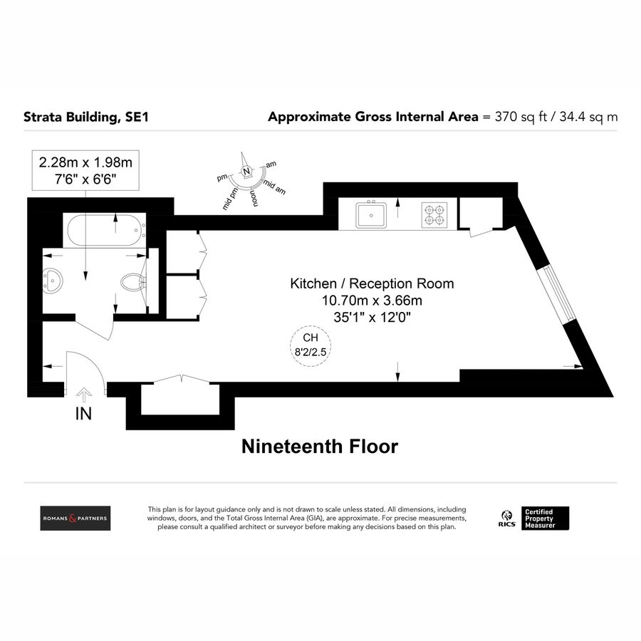 Квартира в Лондоне, Великобритания, 34 м² - фото 13