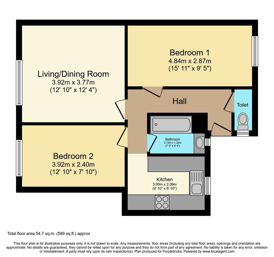 Квартира в Лондоне, Великобритания, 55 м² - фото 14
