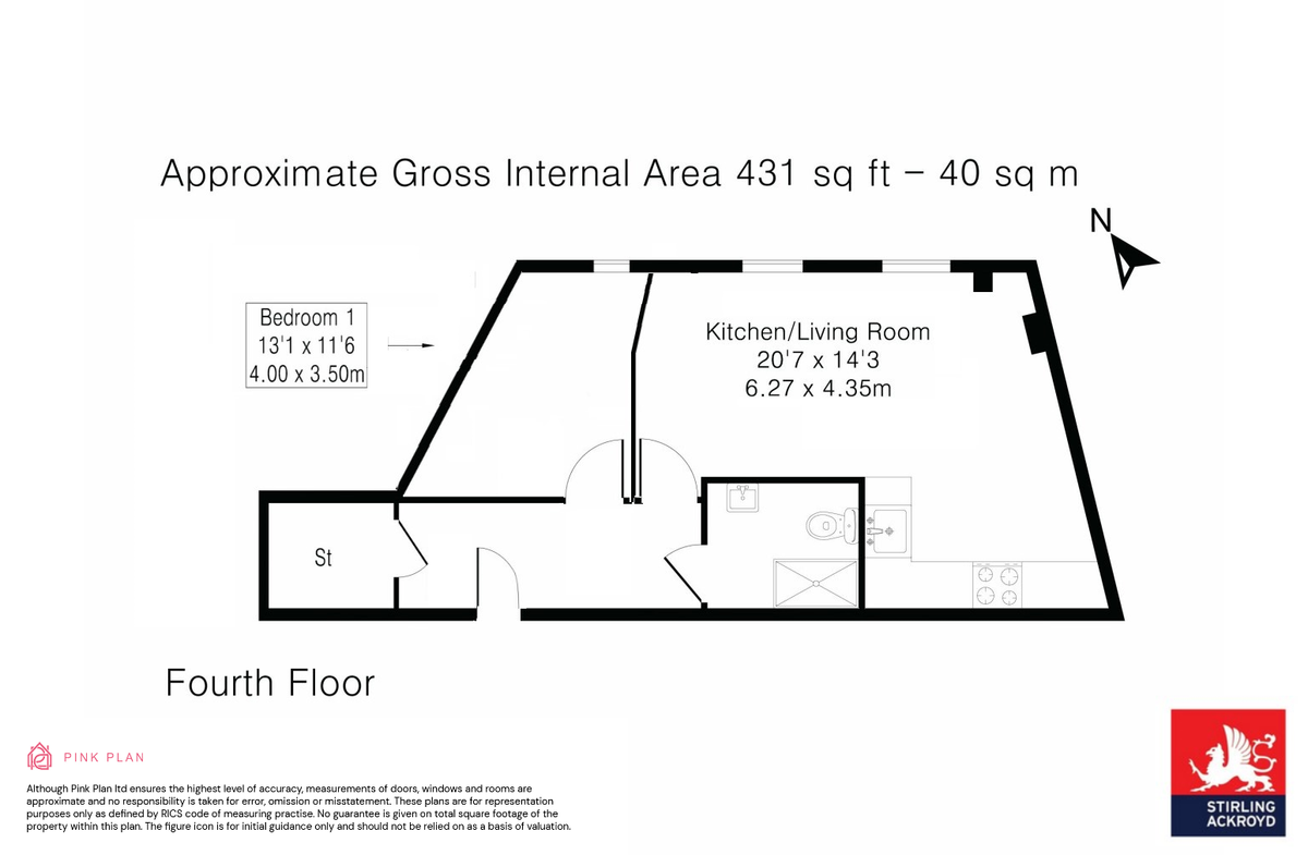 Квартира в Лондоне, Великобритания, 40 м² - фото 14