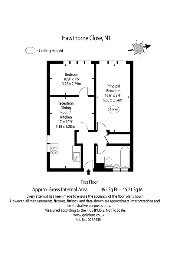 Квартира в Лондоне, Великобритания, 46 м² - фото 14