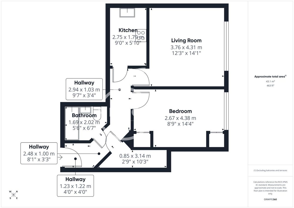 Квартира в Лондоне, Великобритания, 43 м² - фото 14