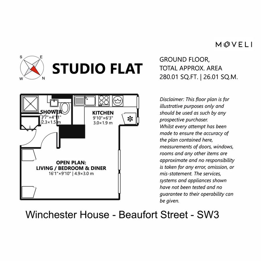 Квартира в Лондоне, Великобритания, 26 м² - фото 14