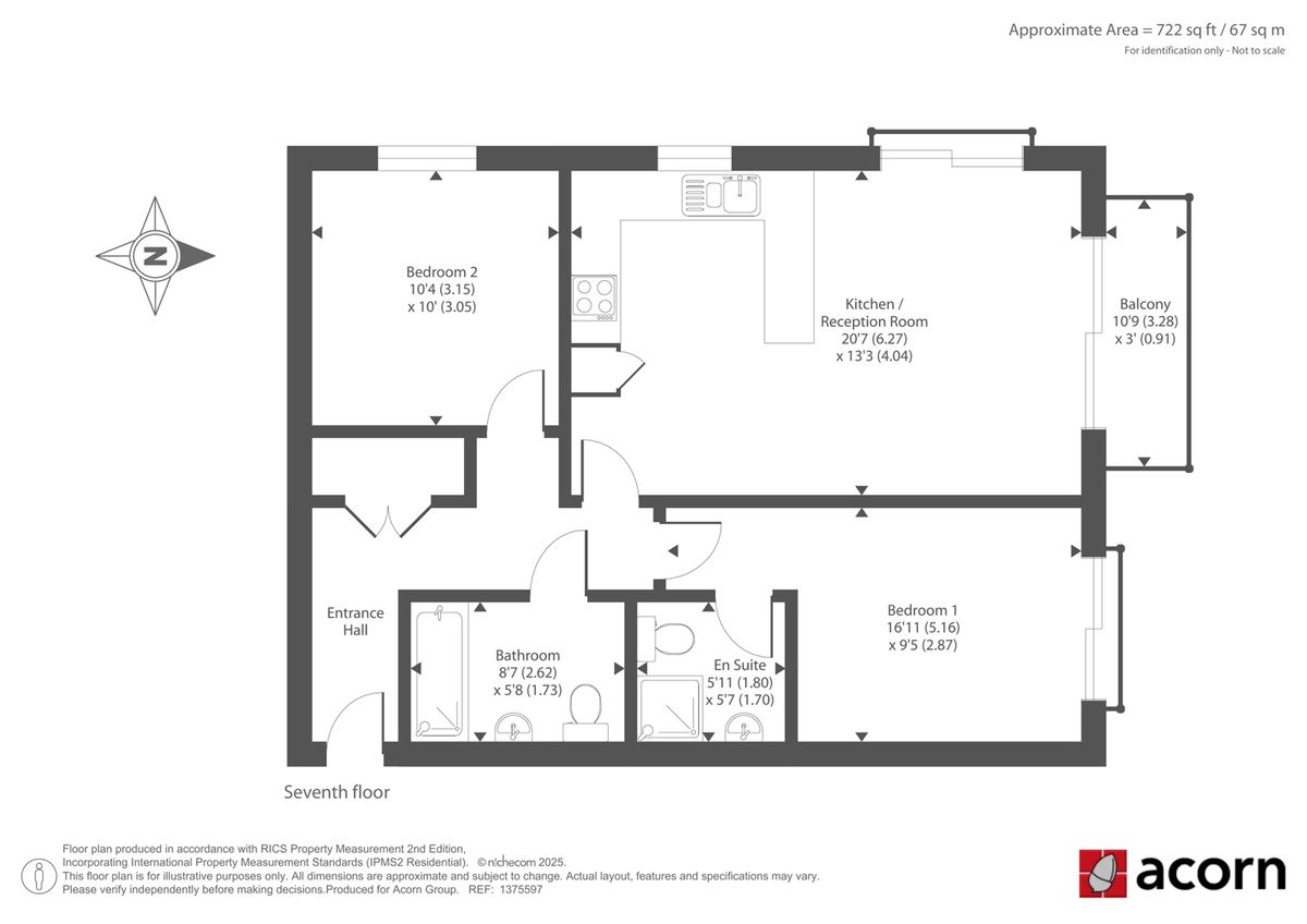 Квартира в Лондоне, Великобритания, 67 м² - фото 14