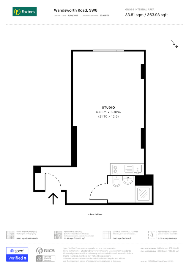 Квартира в Лондоне, Великобритания, 34 м² - фото 15