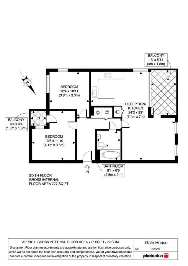 Квартира в Лондоне, Великобритания, 72 м² - фото 16