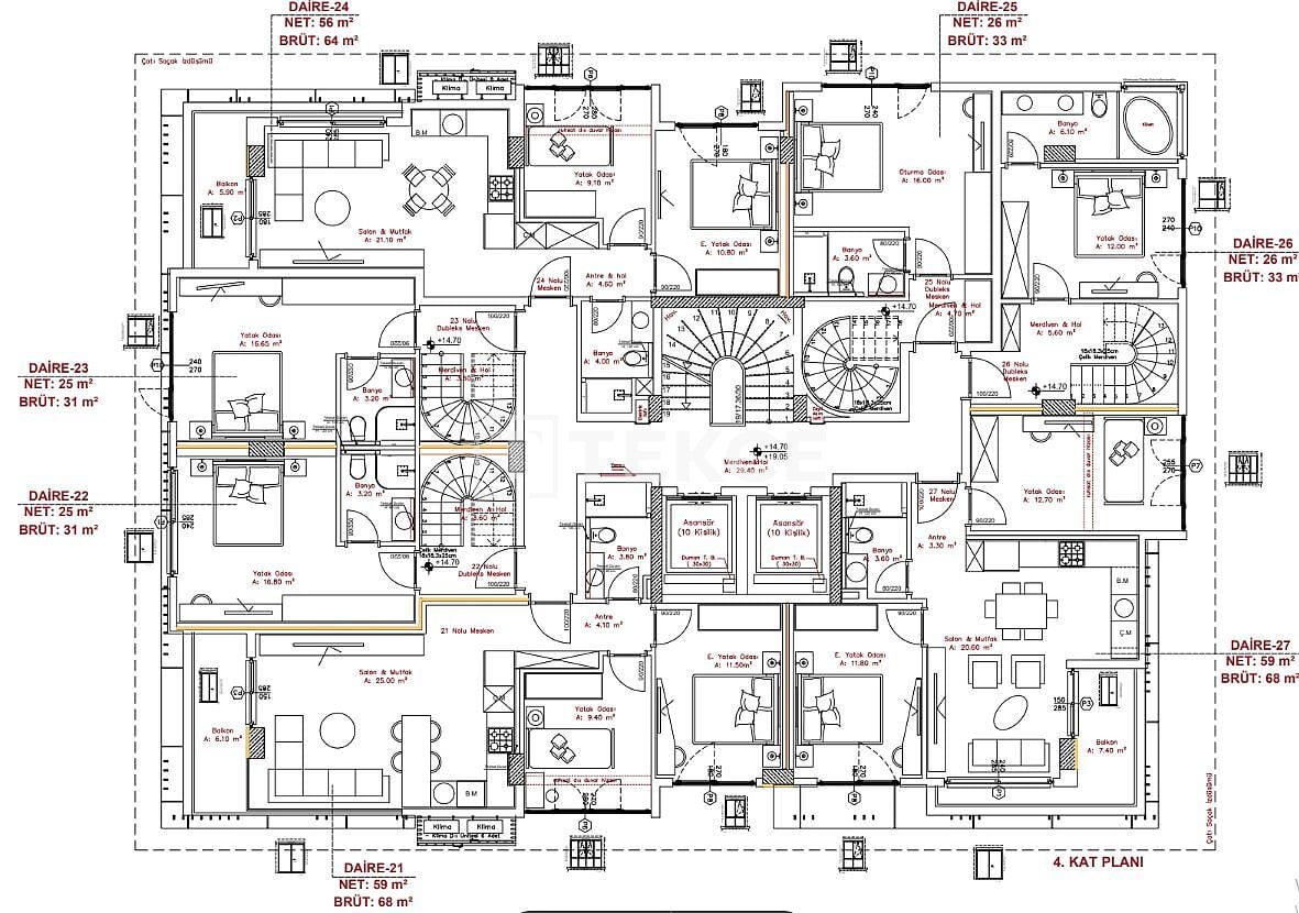 Пентхаус в Алании, Турция, 111 м² - фото 10