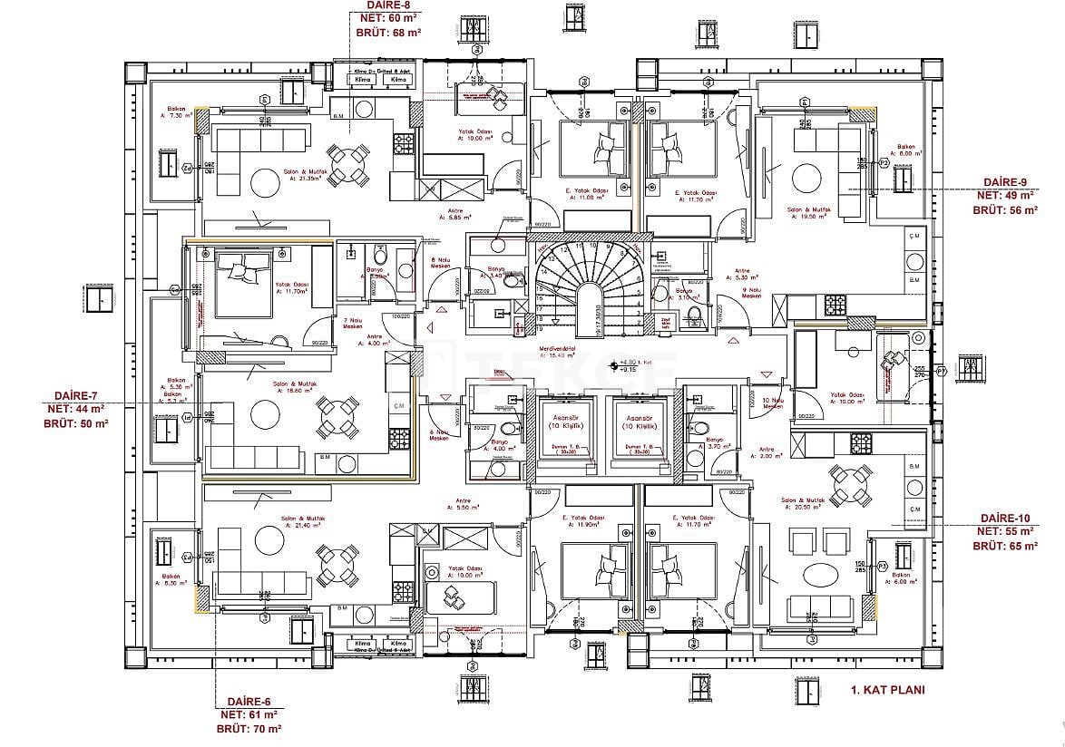 Пентхаус в Алании, Турция, 111 м² - фото 12