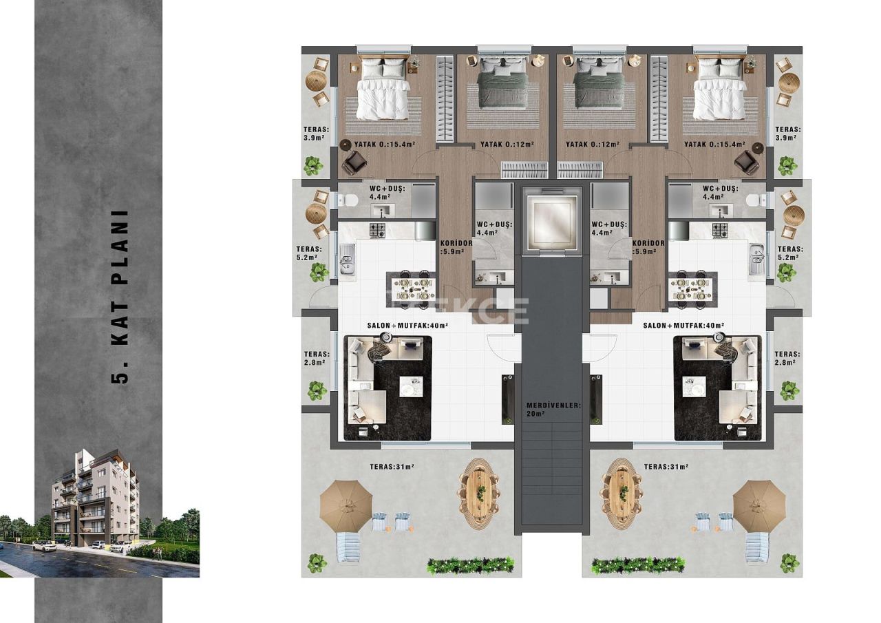 Апартаменты в Газимагусе, Кипр, 145 м² - фото 15