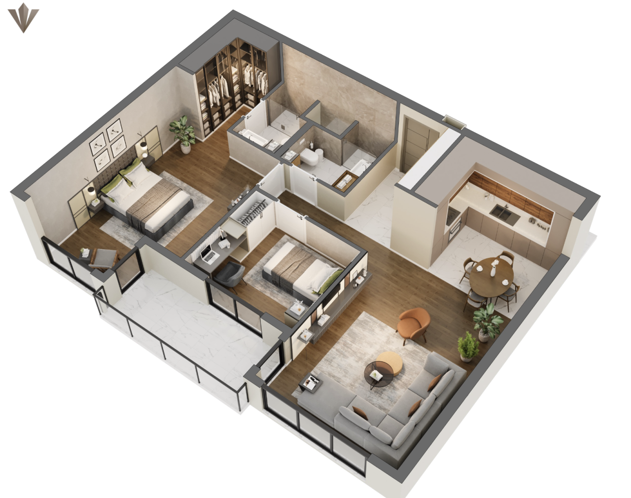 Квартира в Анталии, Турция, 65 м² - фото 17