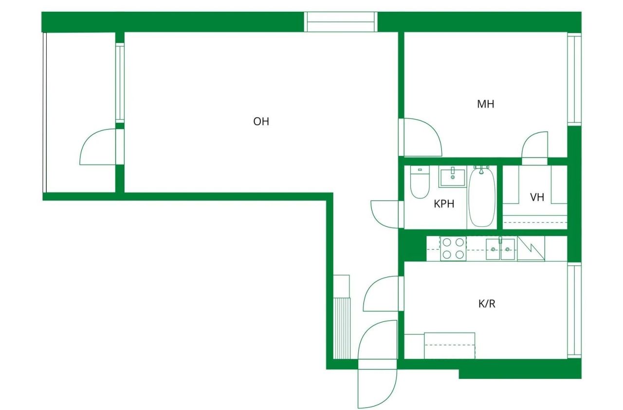 Квартира в Пиексямяки, Финляндия, 54 м² - фото 2