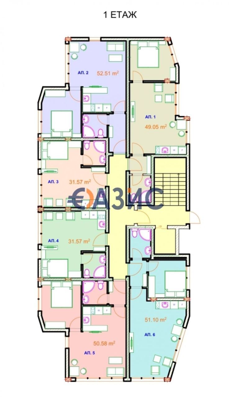 Апартаменты в Несебре, Болгария, 37.2 м² - фото 4