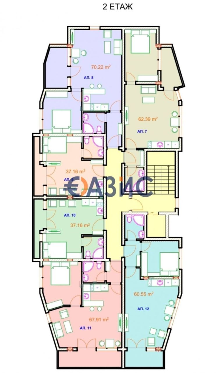 Апартаменты в Несебре, Болгария, 37.2 м² - фото 5