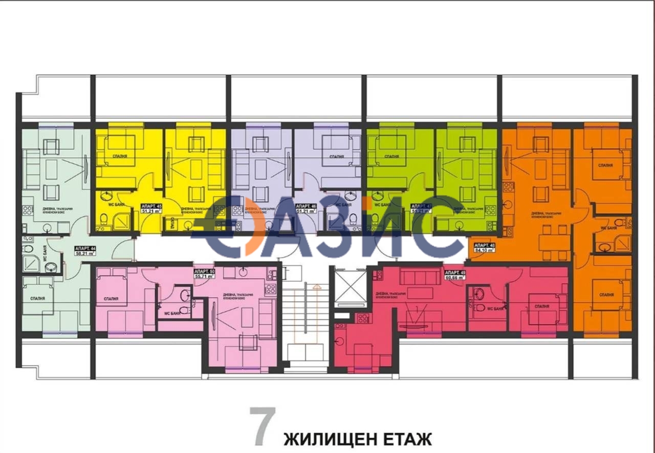 Апартаменты в Бургасе, Болгария, 51.2 м² - фото 8