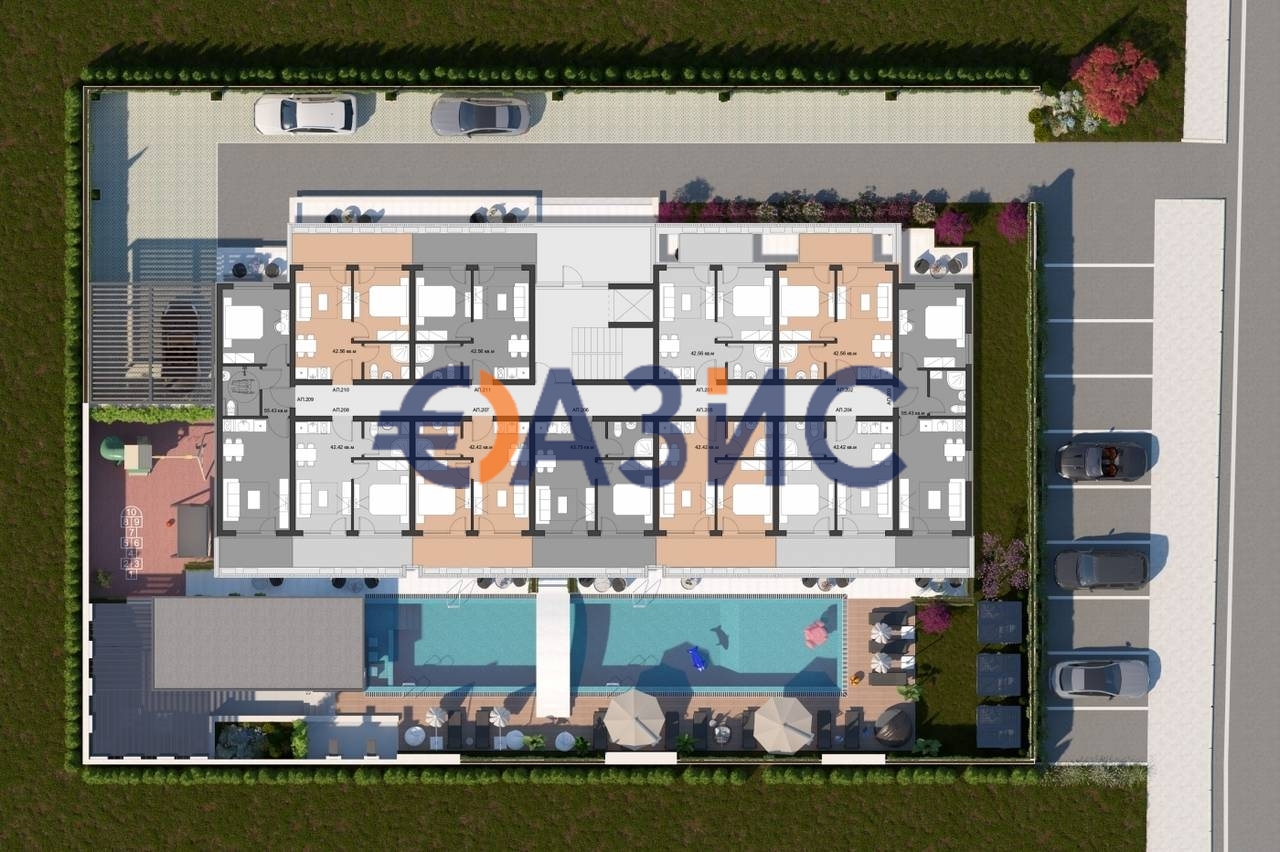 Апартаменты на Солнечном берегу, Болгария, 48 м² - фото 17