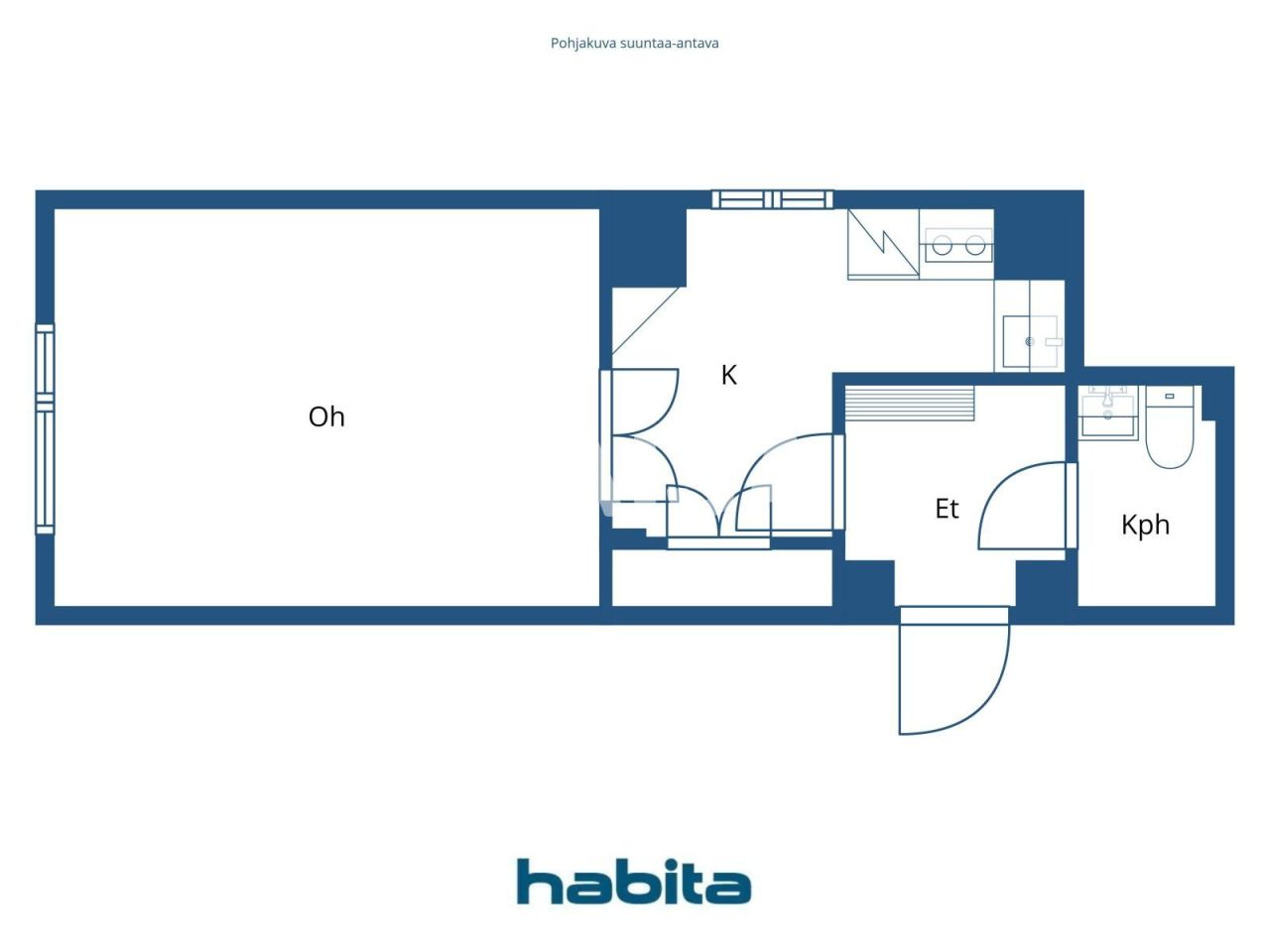 Апартаменты в Хельсинки, Финляндия, 29 м² - фото 2