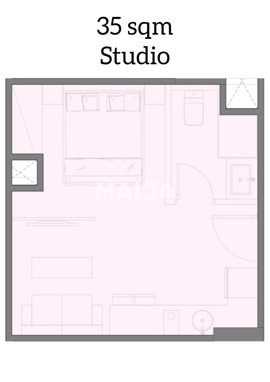 Апартаменты в Хургаде, Египет, 35 м² - фото 2